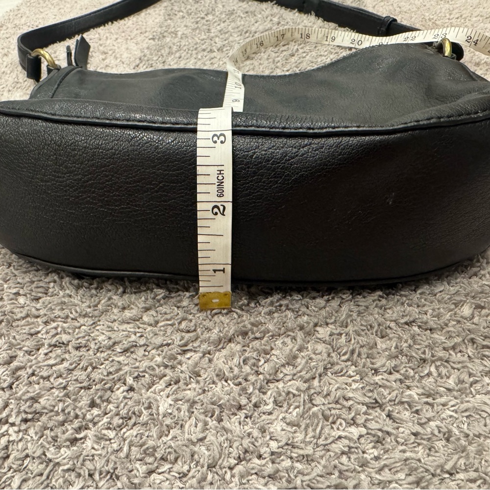 Frye Black Leather Crossbody Bag with Gold Buckles - Picture 12 of 12